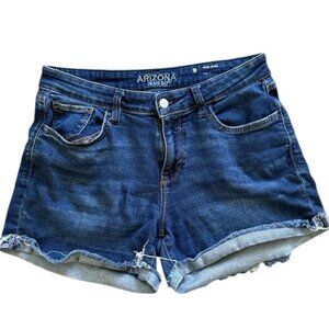 Arizona Jean Co. Women’s Mid-Rise Denim Shorts Size 9 Raw Hem